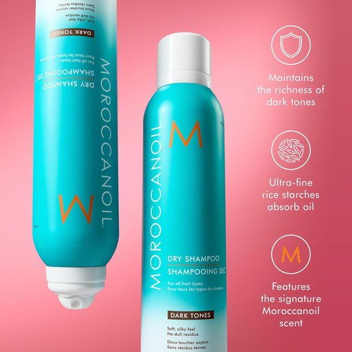 Moroccanoil Dry Shampoo for Dark Tones - Refreshing Formula for Oily Hair | 5.4 oz