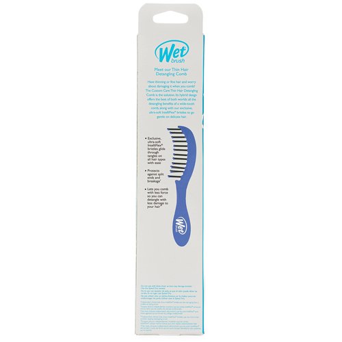 Wet Brush Custom Care Thin Hair Detangling Comb Purple