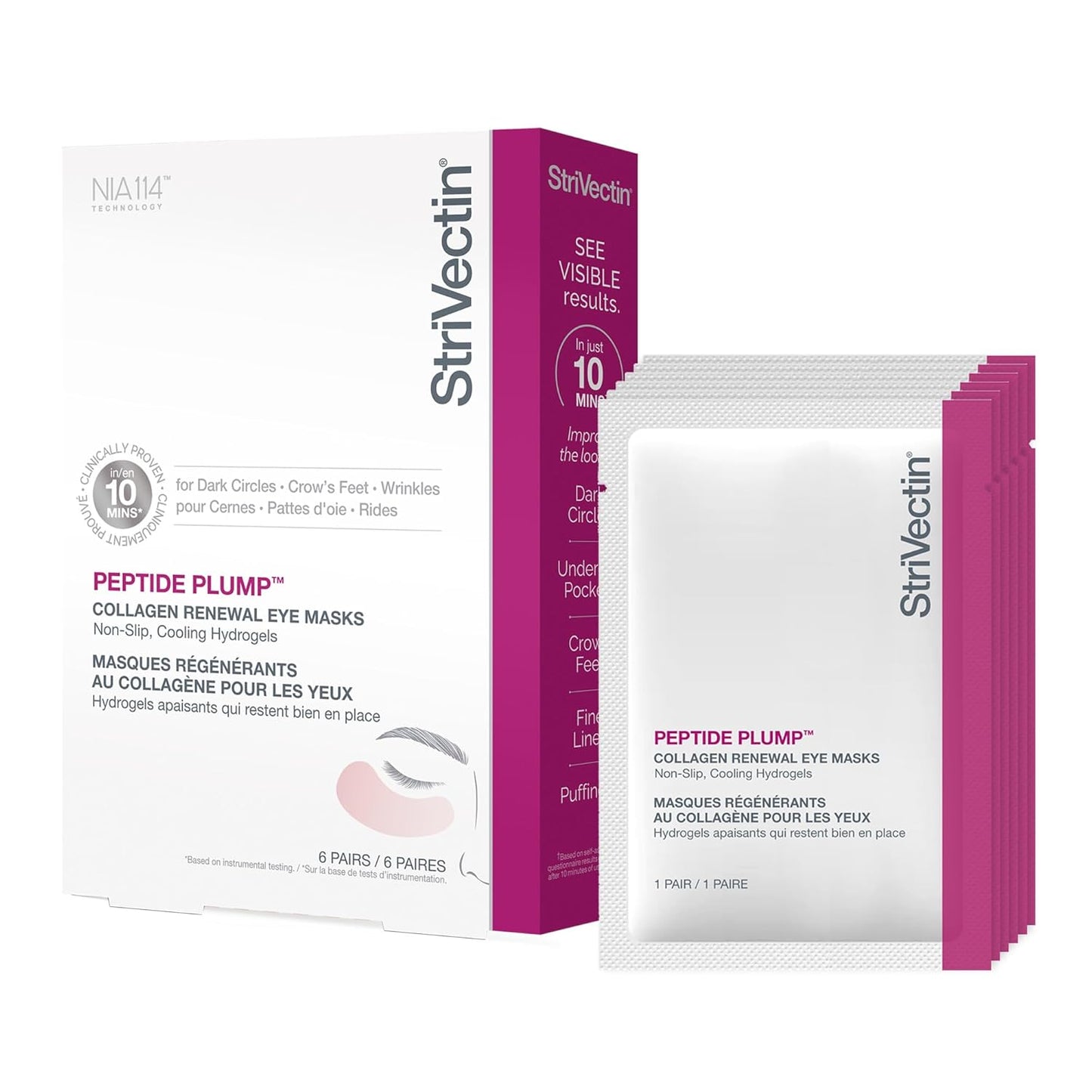 StriVectin Peptide Plump Eye Masks - Collagen Renewal & Smoothing Treatment