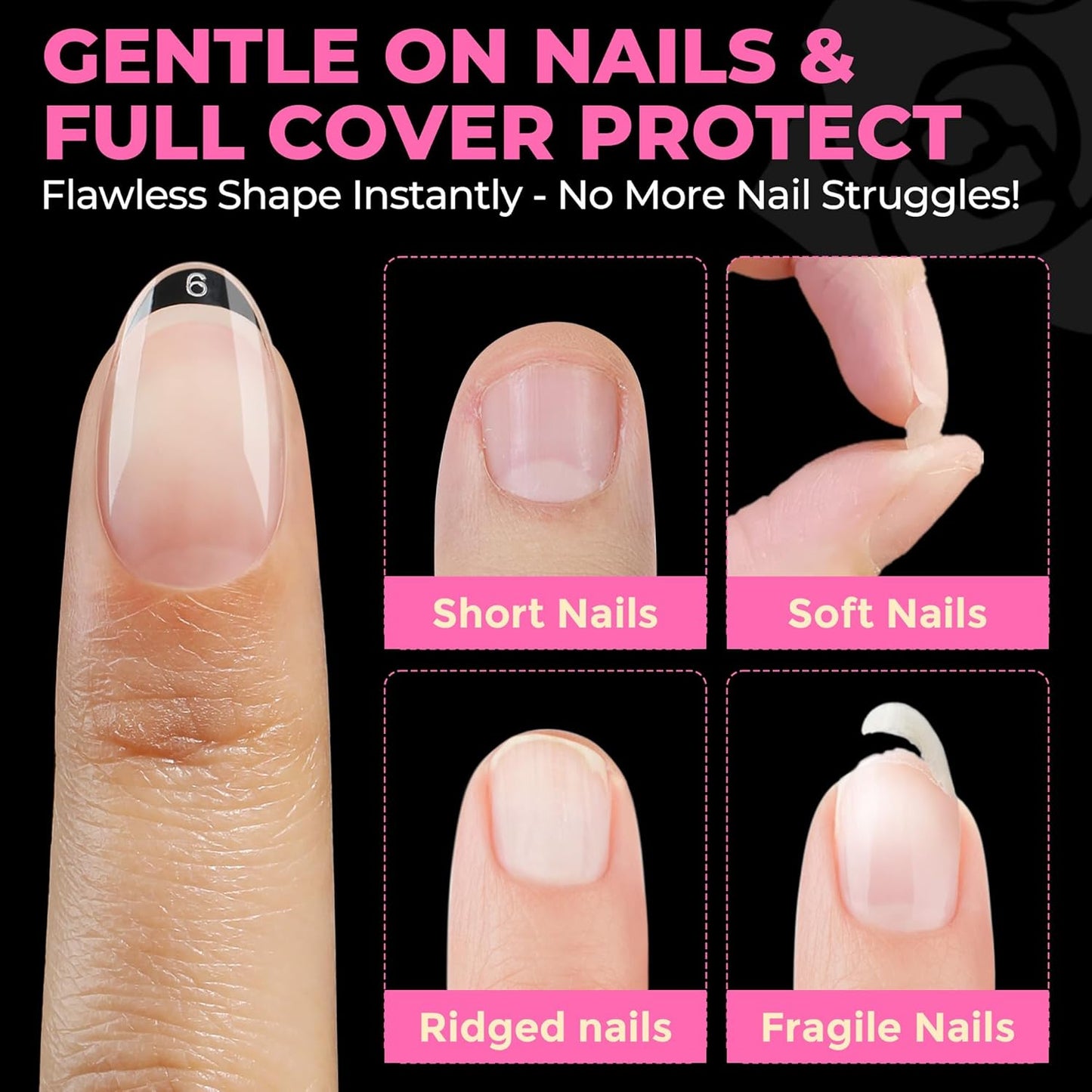 UNA GELLA Gel Nail Glue, Solid Nails Gl ue Gel 40g Lamp Curing Needed Soak Off G LUE Strong Nail G LUE G el for Acrylic Fake Nails Tips Extension Press On Nails for Gelly Tips