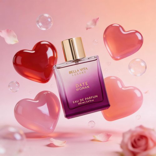 Bellavita Luxury DATE Eau de Parfum - 100 ml | Long-Lasting Floral Perfume for Women with Pink Pepper, Jasmine & Moss