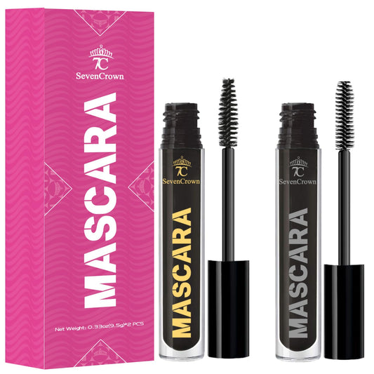 Skiennix Black Waterproof Mascara - Dramatic Volume & Vegan Formula for False Lash Effect