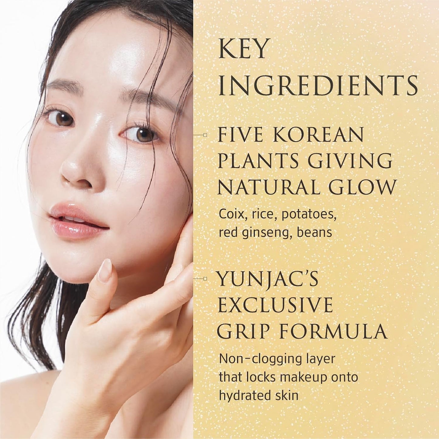 YUNJAC Base Prep Primer - Silicone-Free Grip Makeup Base for Radiant Skin | 1.35 fl oz