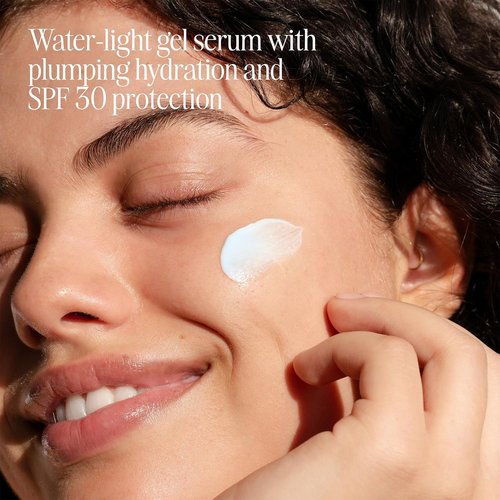 COOLA Refreshing Water Plumping Gel with SPF 30, Dermatologist Tested Face Sunscreen with Hyaluronic Acid, Organic Aloe, and Coconut Water, 1 Fl Oz