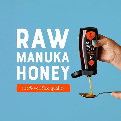 Nate's Raw Manuka Honey - MGO 512+ | UMF Certified 15+ | 13.2 oz Squeeze Bottle