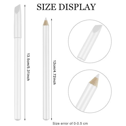 Maitys Nail Whitening Pencil - 2-in-1 White Nail Tool with Cuticle Pusher for DIY Manicure