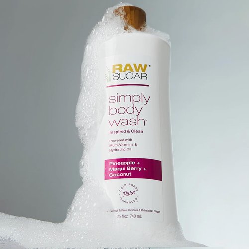 RAW SUGAR Body Wash Variety Trio - Vegan Bath & Shower Gel Set | 25 Fl Oz, No Sulfates or Parabens