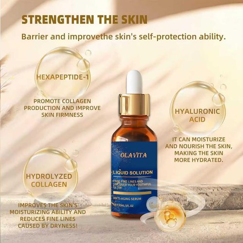 OLAVITA Anti-Aging Serum - Vitamin C, Retinol & Aloe Formula for Fine Lines & Uneven Texture | 2 Pack