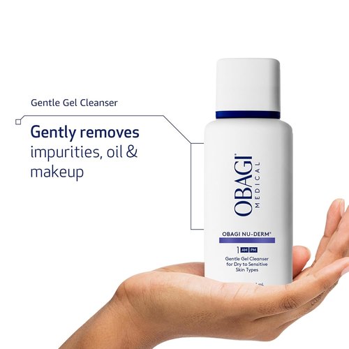 Obagi Medical Brightening Bundle - Full-Sized Nu-Derm Cleanser, Toner & Hydrate Moisturizer | Brighten Dark Spots & Balance Skin’s pH