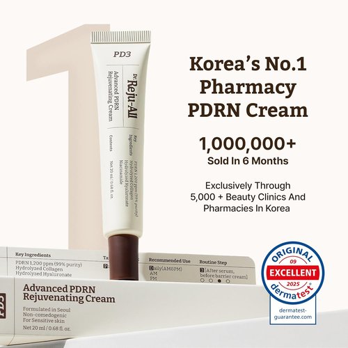 Dr. Reju-All PDRN Rejuvenating Cream - 1200ppm Moisturizer for Glass Skin & Plumping - 0.7 Fl Oz