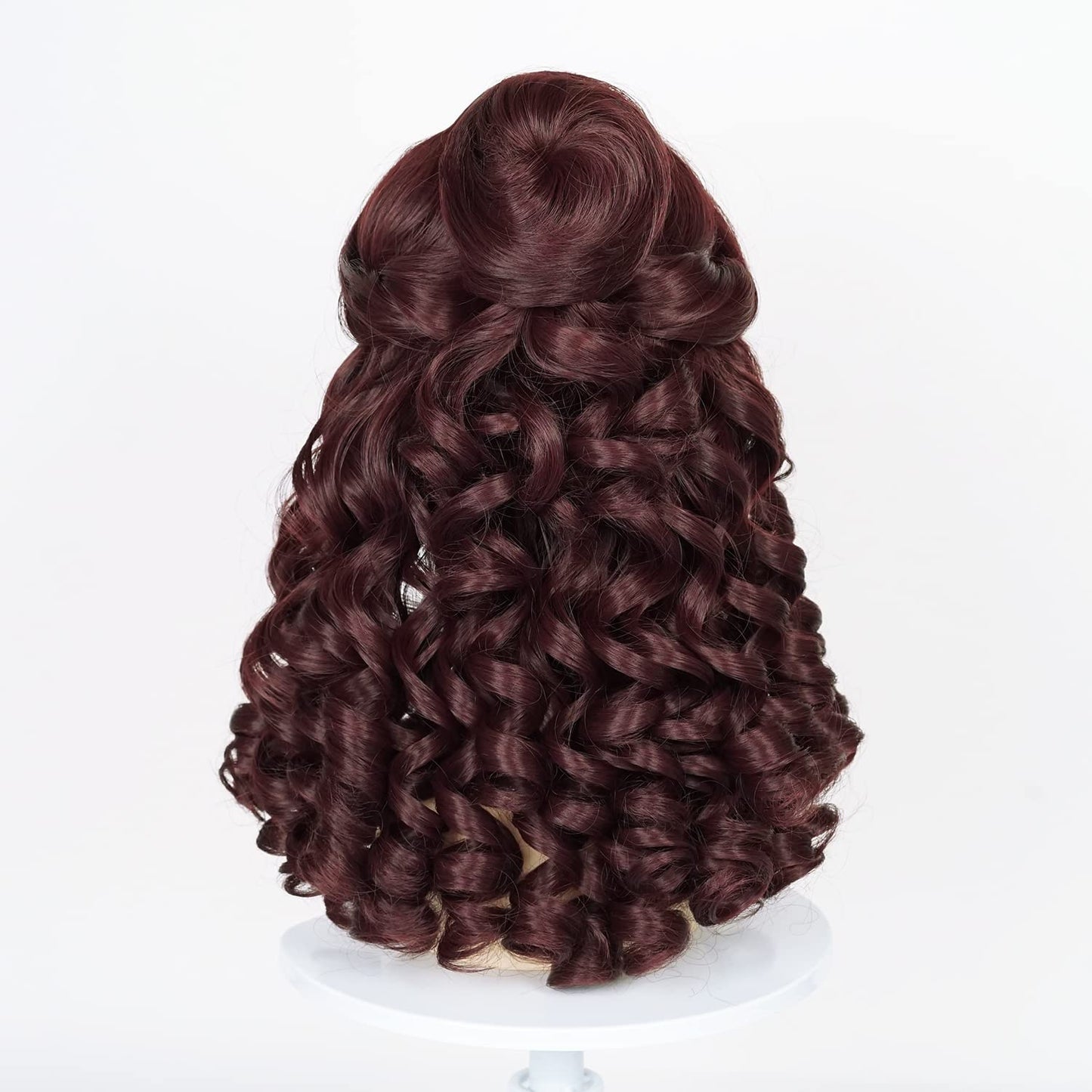 Brown Princess Wig for Kids Girls Toddlers, Long Curly Belle Wig for Halloween Costume Cosplay