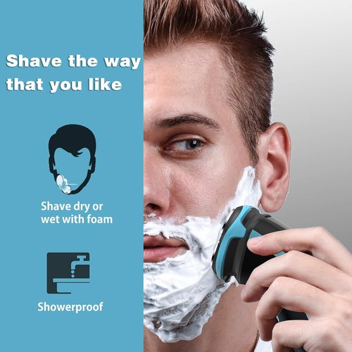 MAX-T Electric Shaver - Cordless Razor with Travel Case | Wet & Dry Use, Pop-Up Trimmer, IPX7 Waterproof