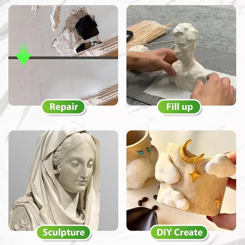 Epoxy Sculpt Clay - 2 Pound White Epoxy Putty | Strong Self-Hardening Modeling Compound for Sculpting & Repairing