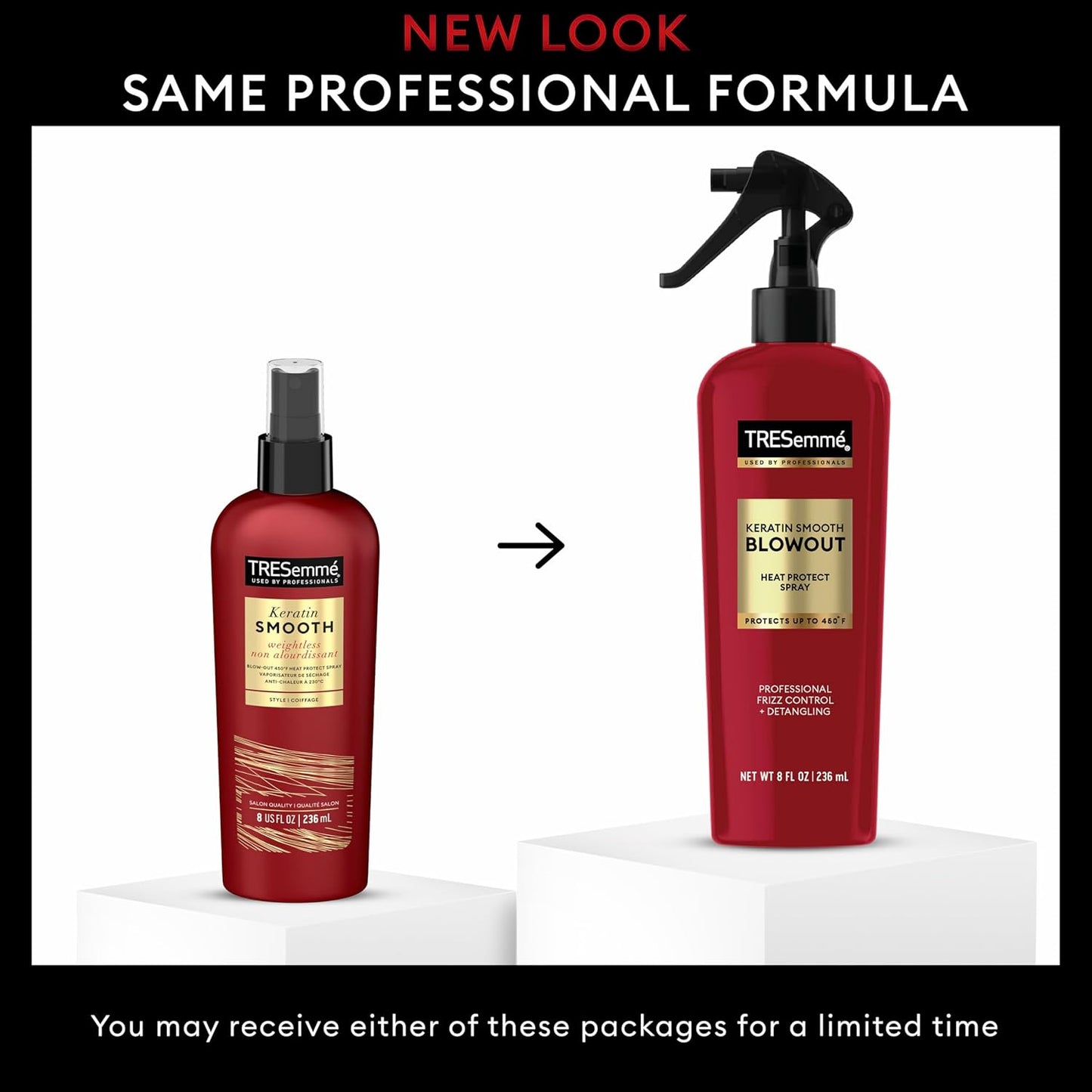 TRESemmé Heat Protection Spray - Keratin Smooth Formula for Frizz Control | 8 oz