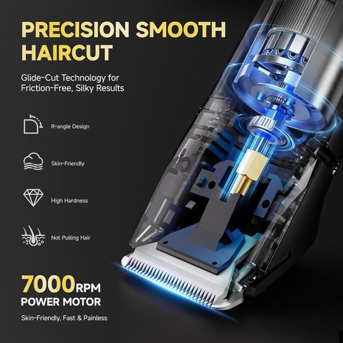 Beard Trimmer - IPX7 Waterproof Electric Razor for Men | Versatile Grooming Kit for Body, Nose, and Ear Hair (Black)