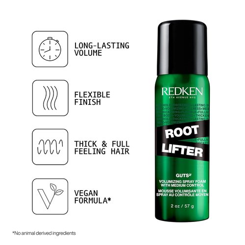 Redken Root Lifter Volumizing Spray Foam For All Hair Types - Provides Body, Volume & Anti-Frizz Protection, Medium Control