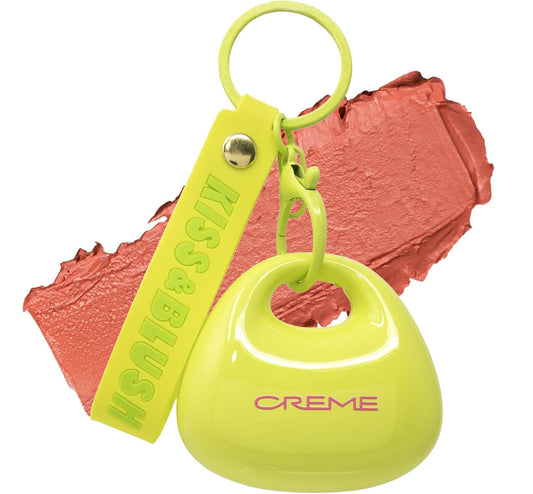 The Crème Shop Kiss & Blush Tinted Lip Balm & Blush - Hydrating Watermelon Sugar Tint with Key Chain