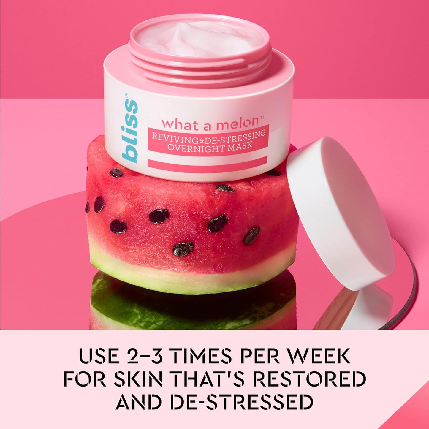 Bliss What A Melon Overnight Facial Mask - Reviving Hydration & Nourishment - 1.7 Oz - Vegan & Cruelty-Free