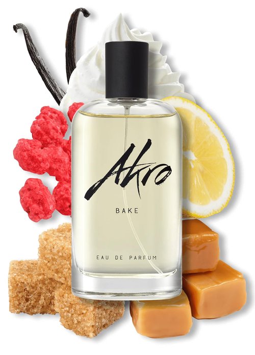 Akro Bake Eau De Parfum Spray, 3.4 oz (Unisex) | Gourmand Perfume with Lemon Peel, Chantilly Cream, Praline, Brown Sugar & Vanilla