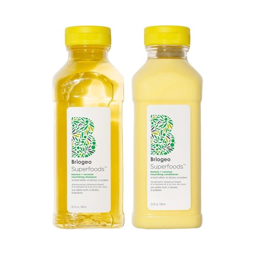 Briogeo Superfoods Banana + Coconut Hair Pack - Hydrating Moisturizer for All Hair Textures | 2 x 12.5 fl oz