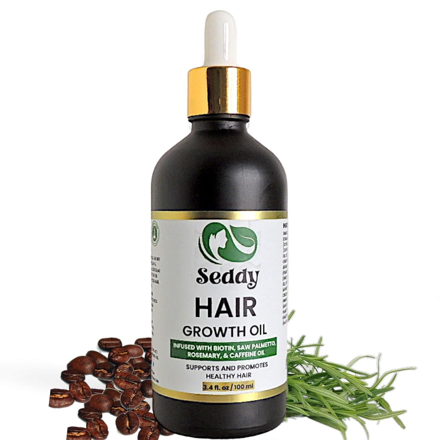 Seddy Hair Growth Oil - Nourishing Scalp Treatment with Biotin & Caffeine for Thinning Hair - 3.4 fl oz