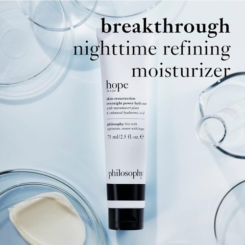 Philosophy Hope In A Jar Overnight Power Hydrator - Hydrating Face Moisturizer with Hyaluronic Acid & Myramaze - 2.5 Fl Oz