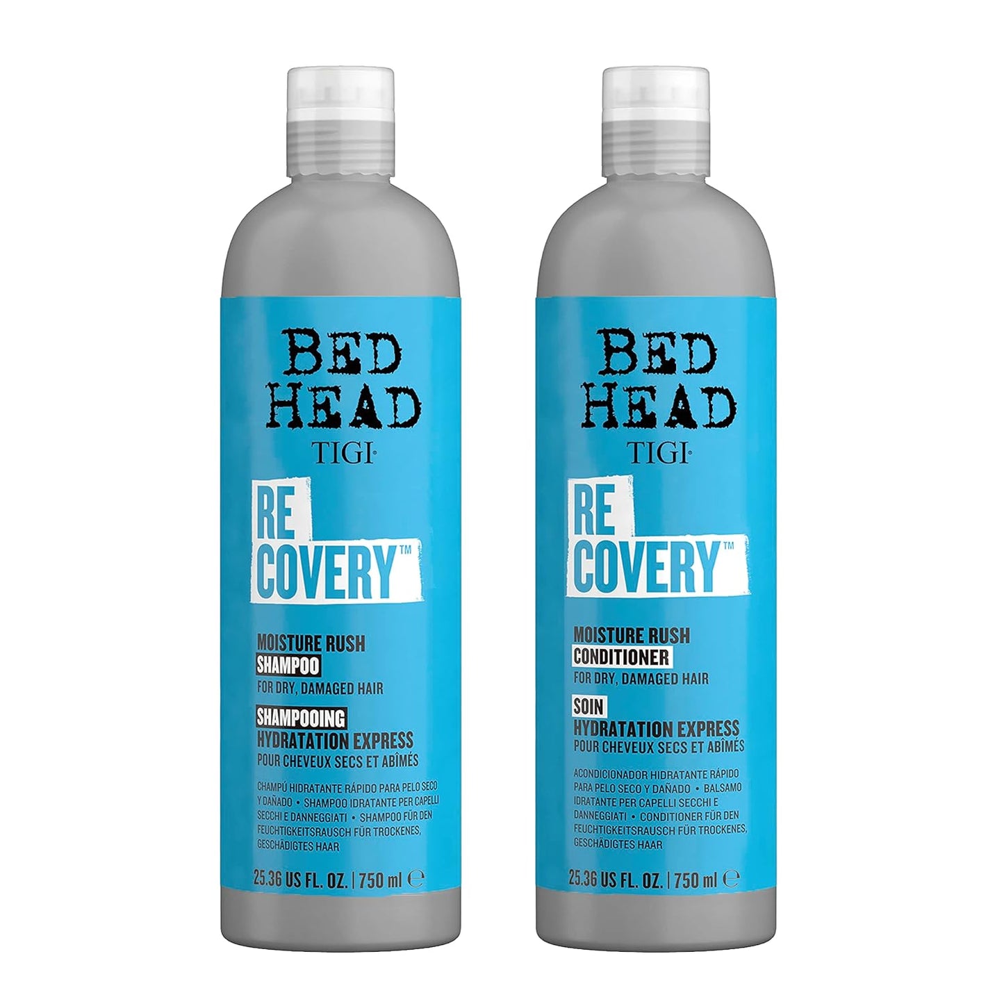TIGI Bed Head Recovery Shampoo & Conditioner Set - Nourishing for Dry, Damaged Hair | 25.36 fl oz, 2 Count