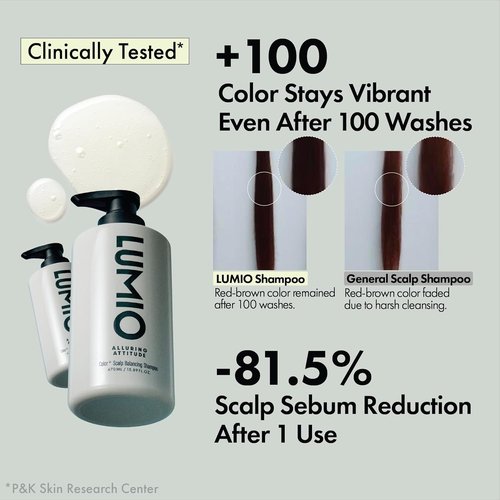 Lumio Color+ Scalp Balancing Shampoo - Color Safe Deep Cleansing for Color-Treated Hair, 15.89 fl. oz.