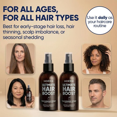 Moerie Hair Growth Serum Spray - Biotin & Rosemary Formula for Thinning Hair | Scalp Care Solution