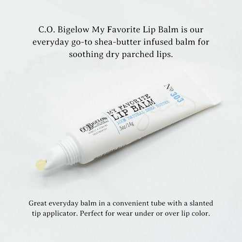 C.O. Bigelow Lip Balm Trio - Rose Salve, My Favorite Balm & Mentha Shine | 3 Pack, 0.5 oz