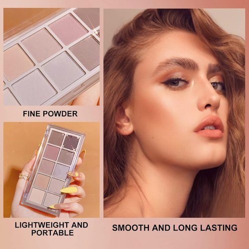Erinde Matte Eyeshadow Palette - 10 Stunning Colors | Ultra-Blendable, Long-Lasting Shades for Mature Skin