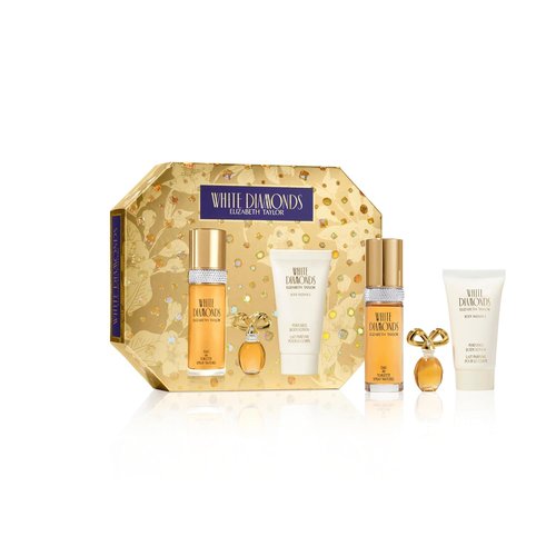 Elizabeth Taylor White Diamonds Women's Perfume Set - Eau de Toilette, Body Lotion & Parfum | 3 Piece Collection