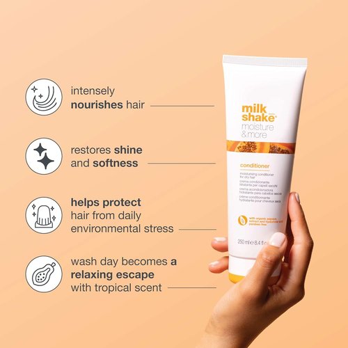 Milk_Shake Moisture & More Conditioner - Creamy Formula for Hydrated, Soft, and Manageable Hair