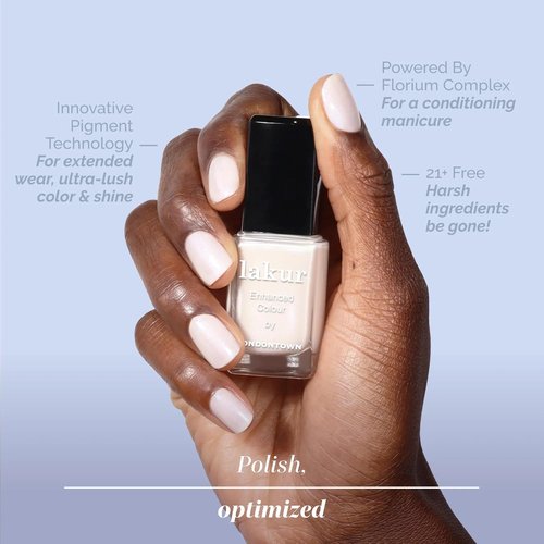LONDONTOWN Lakur Nail Polish - Long-Lasting, Streak-Free, Chip-Resistant | Milk Bath, 0.4 Fl Oz, Non-Toxic Vegan Color