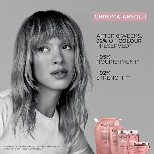 Kerastase Chroma Absolue Shampoo Refill Pouch - Hydrate & Protect Color-Treated Hair | Glycerin & Hyaluronic Acid