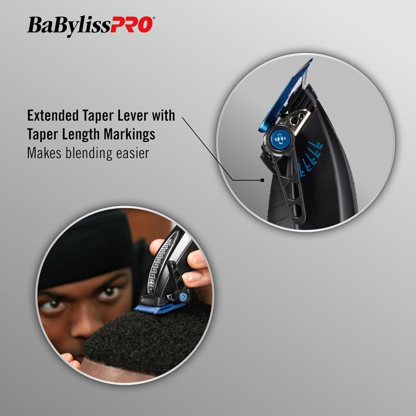 BaBylissPRO Hair Clippers - Ergonomic Cord/Cordless Lithium Design for Men