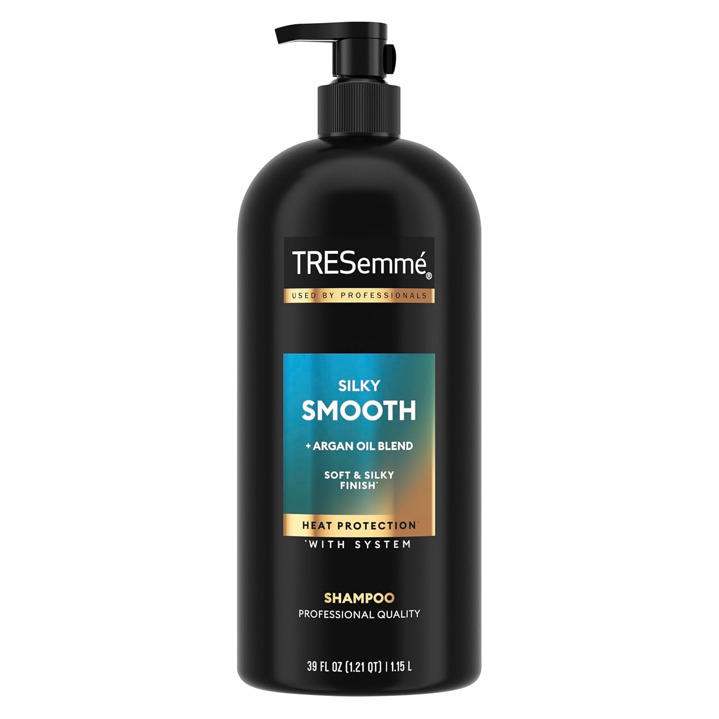 TRESemmé Smooth & Silky Shampoo - Nourishing Formula with Pump | 39 oz for Soft, Manageable Hair