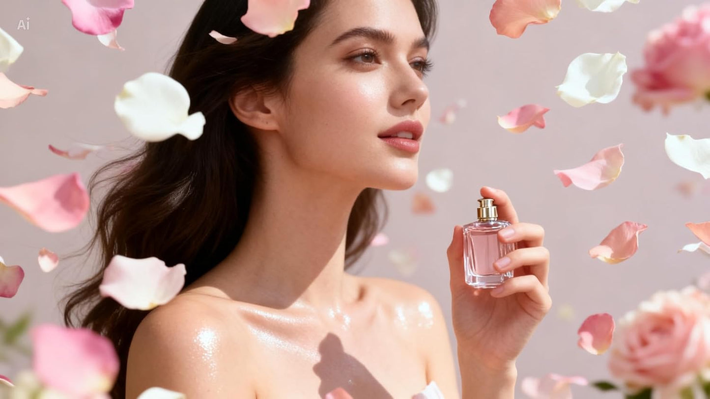 Skiennix Mini Perfume Gift Set - 12-Piece Floral & Citrus Travel Size Body Spray Collection | Heart-Shaped Display Box for Women’s Birthday & Holiday Gifts