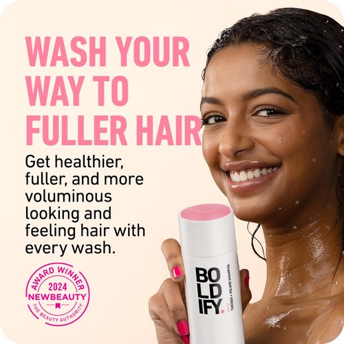BOLDIFY Thickening Shampoo - Volumizing Rice Water Formula for Thinning, Oily Hair - 8oz
