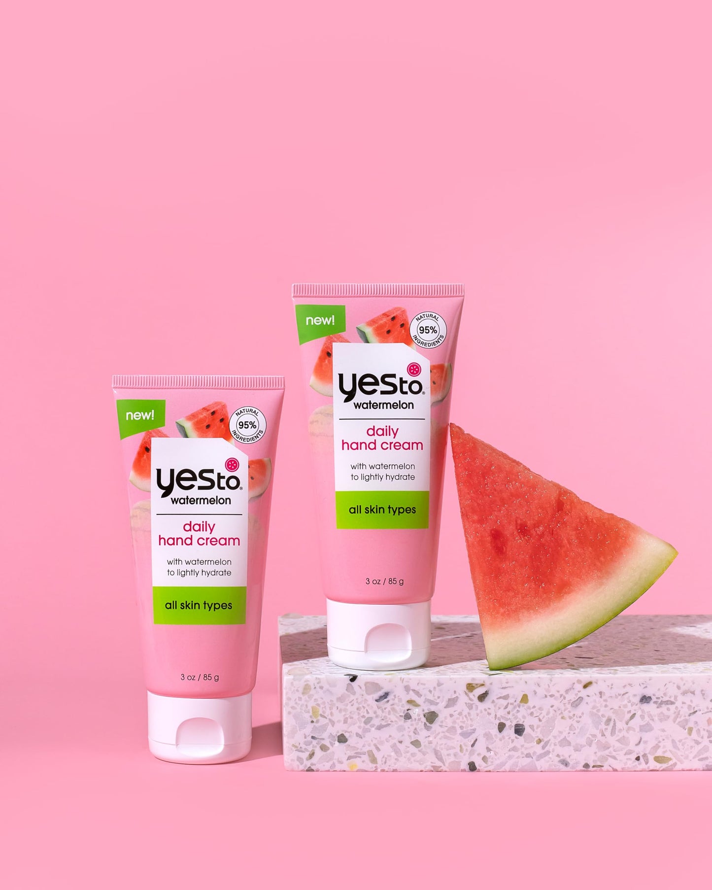 Yes To Watermelon Skincare Essentials Set – Face Wipes, Hand Cream, Lip Balm, Hydrating Moisturizer,