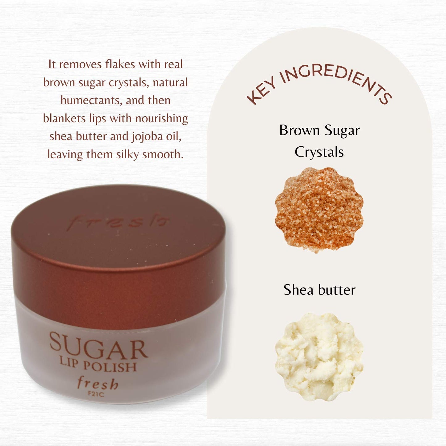 Fresh Sugar Lip Polish Exfoliator - Gentle Exfoliating Scrub Lip Care, Natural Exfoliation Treatment for Rough and Dry Lips