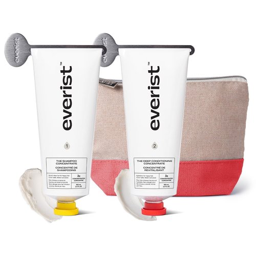 Everist Haircare Meets Skincare Set - Shampoo & Deep Conditioner Concentrates | Strengthens, Hydrates & Soothes, 3.4 fl oz Each