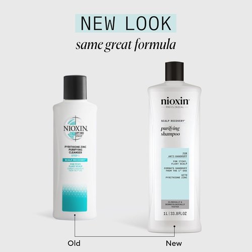 Nioxin Scalp Recovery Purifying Shampoo - Anti-Dandruff Solution for Itchy, Flaky Scalp | Pyrithione Zinc Formula
