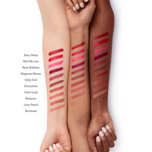 BUXOM Full-On Plumping Satin Lipstick - Pigment-Rich Creamy Color with Peptides & Hyaluronic Acid