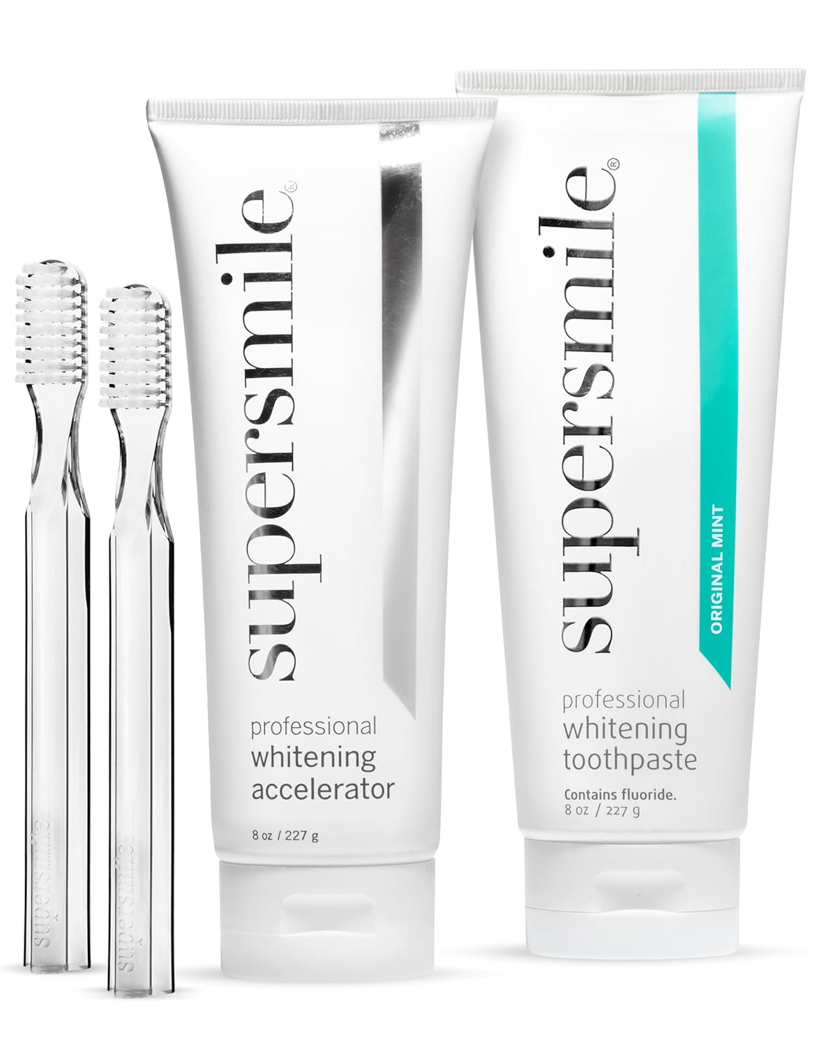 Supersmile Whitening Kit - Original Mint Flavor for Bright, White Teeth | Complete Oral Care Set