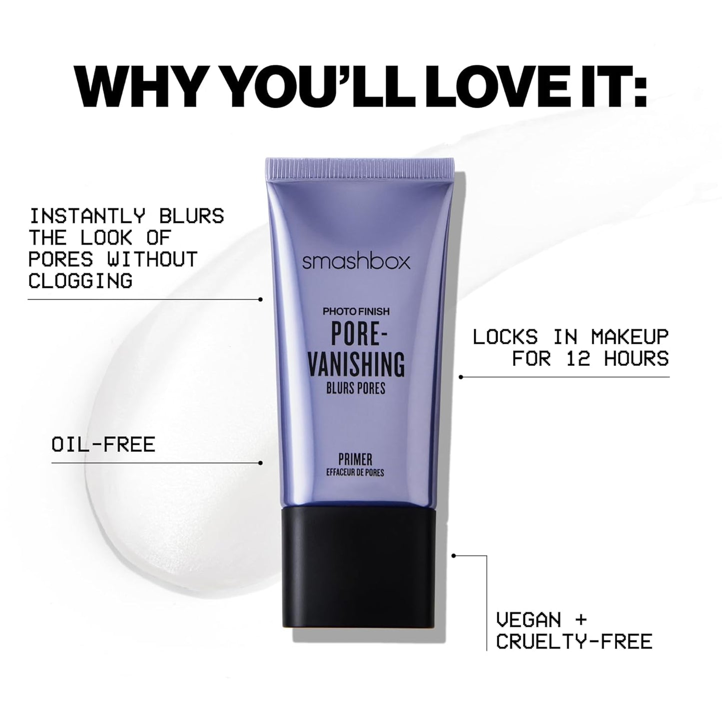 Smashbox Pore Vanishing Primer - Controls Shine, Blurs Pores & Locks in Makeup for a Matte Finish