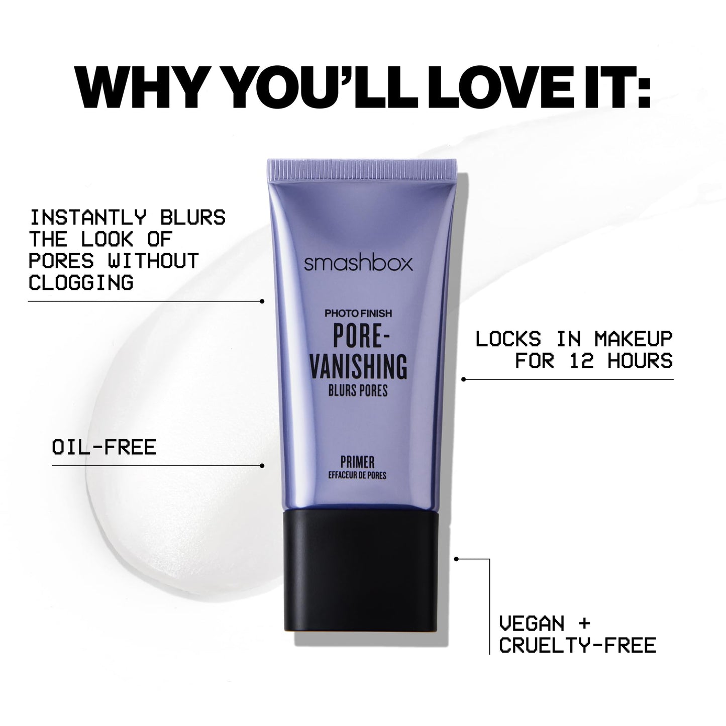 Smashbox Pore Vanishing Primer | Controls Shine, Blurs Pores + Locks in Makeup with a Matte Finish
