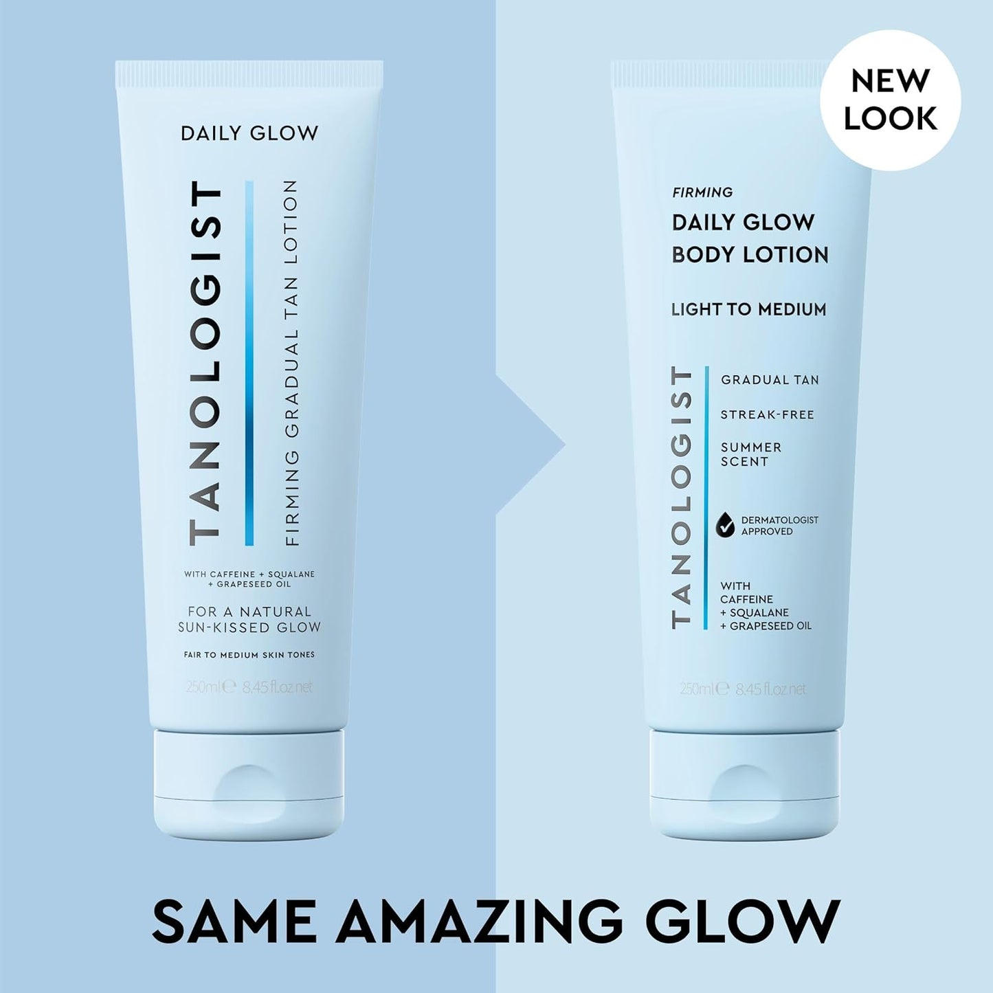 Tanologist Firming Daily Glow Body Lotion - Light/Medium, Fast-Developing, Vegan Formula, 8.45 fl oz