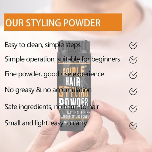 Goiple Hair Styling Powder - 3PCS Volumizing & Texturizing Powder for Men | Natural Look, Flexible Hold, 1.05oz