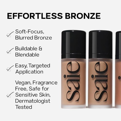 Saie Dew Bronze - Hydrating Liquid Bronzer Stick for Sun-Kissed Glow | Nourishing Contour Makeup - Sand (0.4 oz)